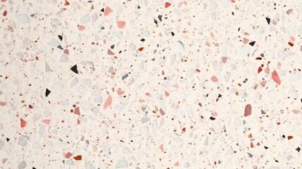 Terrazzo texture, floor and wall pattern. Marble and granite stone abstract background for decoration interior, top view.