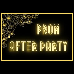Neon prom after party sign - obrazy, fototapety, plakaty