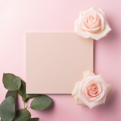 Rose blank pale color gradation with dark tone paint on environmental-friendly cardboard box paper texture empty pattern with copy space for product 