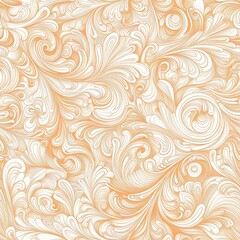 Elegant Golden Swirls Pattern on Cream Background for Luxurious Design