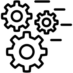 cog line icon