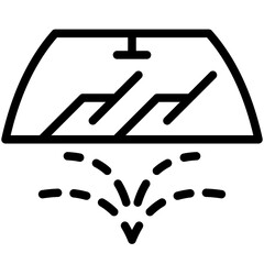 wipers line icon