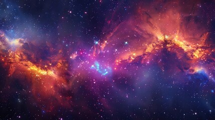 Beautiful colorful galaxy clouds nebula background wallpaper, space and cosmos or astronomy concept, supernova, night stars hd