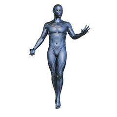 Obraz premium 男性サイボーグ 3DCGレンダリング