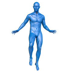 男性サイボーグ　3DCGレンダリング