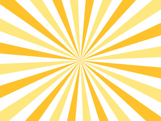 Background banner with sun rays,  template, sunbeam, white and yellow tones