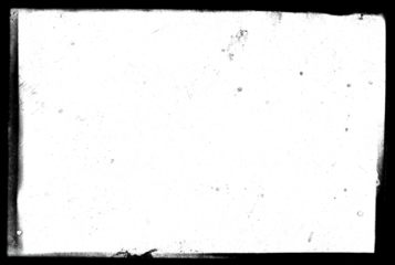 Vintage photo film black frame of an old camera with dusts and scratches on transparent background. Scanned material, photo film effect.