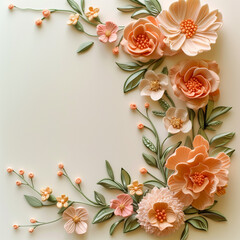 Greeting Card Pastel Flower Arrangement