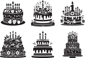 birthday cake vector,  birthday cake vector illustration