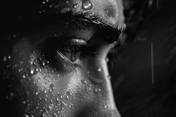 Tears mingle with raindrops as loved ones bid farewell to those who will never return home.