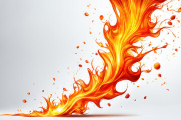 Aesthetic isolated hot sparks on a white background. Suitable for delicious spicy food advertisements