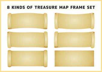 8種類の宝の地図のフレームセット
