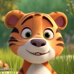 Cute tiger mascot cartoon