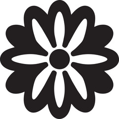 groovy daisy flower, pictogram