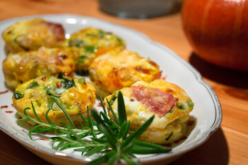 Savory Breakfast Egg Muffins with Bacon and Herbs - Healthy Brunch