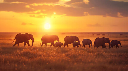 wildlife safaris in the wild a diverse herd of elephants, including large and small individuals, gr