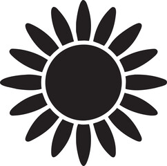 sunflower, no background, pictogram