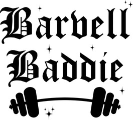 Barbell Baddie SVG, workout baddie svg, barbel baddie vector, Barbell Baddie PNG, gym vector, fitness svg png