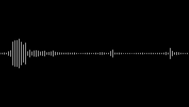 Sound wave isolated on black background. equalizer animation. Visualization of recording and playback of sound,
Futuristic sound wave visualization. Animation video abstract audio visualizer polar