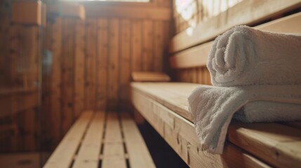 The theutic benefits of the sauna aiding in muscle recovery and reducing inflammation after a strenuous workout..