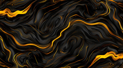 Abstract Marbled Swirls With Golden Highlights