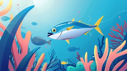 Obraz premium world tuna day poster. made full color to meet poster needs when celebrating events