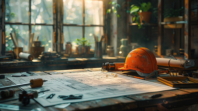 The design architect reviews the project plans