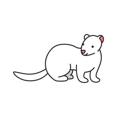 Cute ferret illustration