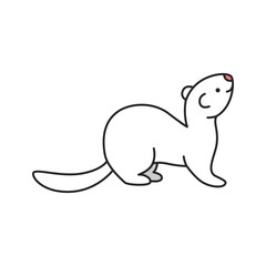 Cute ferret illustration