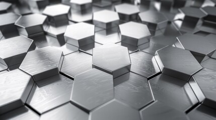 Hexagonal Intrigue: A mesmerizing close-up of a metal hexagonal pattern, inviting exploration into its fascinating geometry and texture.