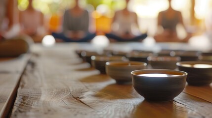 A peaceful yoga class is followed by a guided tea meditation allowing participants to fully immerse themselves in the moment and find inner peace.