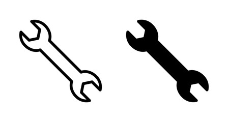 wrench icon vector isolated on white background. Wrench vector icon. Spanner symbol