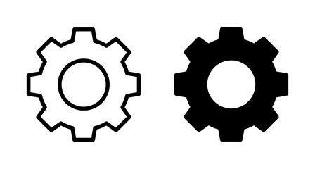 setting Icon vector isolated on white background. setting vector icon. Cog settings Icon Symbol. Gear