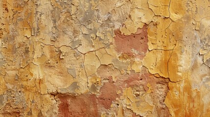 Time's Patina: A Cracked and Peeling Wall, Wearing the Marks of Stories Untold