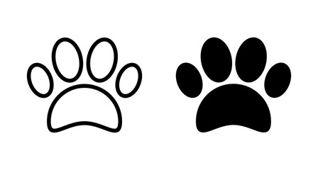 Paw icon vector isolated on white background. Paw Print icon