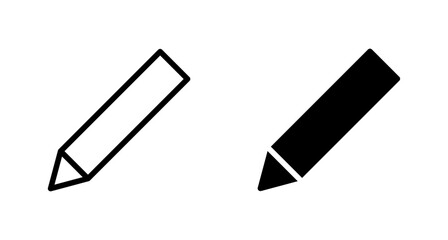Pencil icon vector isolated on white background. Pencil vector icon