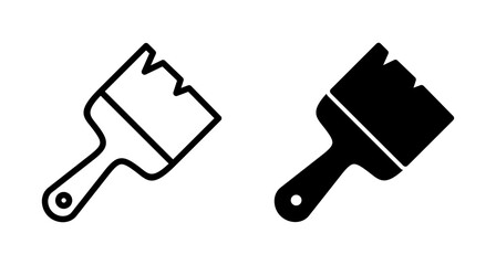 Paint icon vector isolated on white background. Paint brush vector icon. Paint roller icon