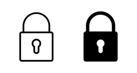 Lock icon vector isolated on white background. Encryption icon. Security symbol. Secure. Private