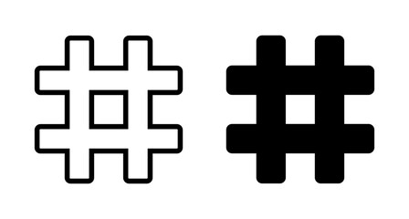 Obraz premium Hashtag icon vector isolated on white background. hashtag vector icon