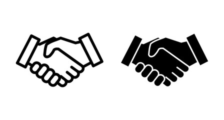 Business handshake icon vector isolated on white background. Handshake icon vector. contract agreement. Trust icon vector. Deal. Done. partnership icon