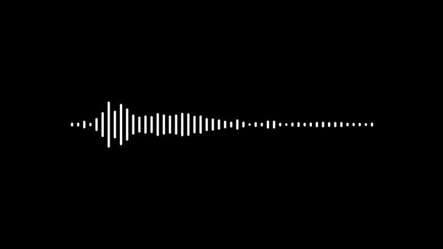 white video footage of audio visualizer on black background. Abstract music waves oscillation.
Futuristic sound wave visualization. wave form Audio. Isolated on transparent background.