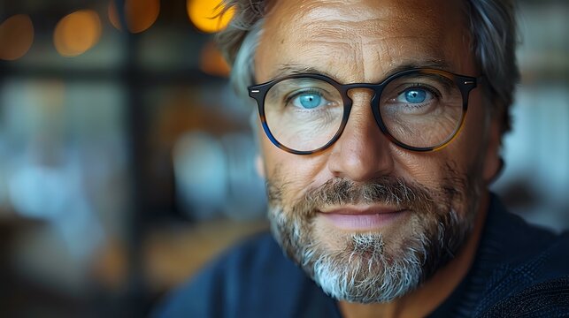 Professional and Trustworthy Image of a Middle-Aged Expert