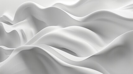 A white fabric with a wave pattern - obrazy, fototapety, plakaty