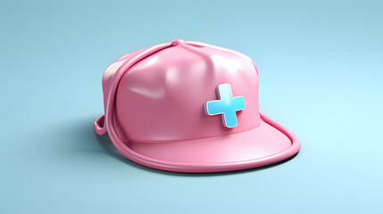 Fototapeta premium Nurses Cap medic icon 3d