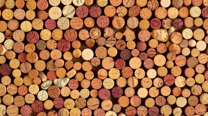 Obraz premium Close up of wine corks on table