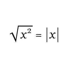 Square root and absolute value formula