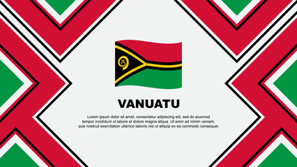 Vanuatu Flag Abstract Background Design Template. Vanuatu Independence Day Banner Wallpaper Vector Illustration. Vanuatu Vector