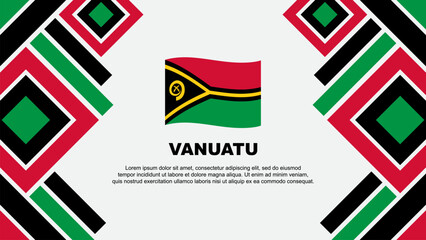 Vanuatu Flag Abstract Background Design Template. Vanuatu Independence Day Banner Wallpaper Vector Illustration. Vanuatu