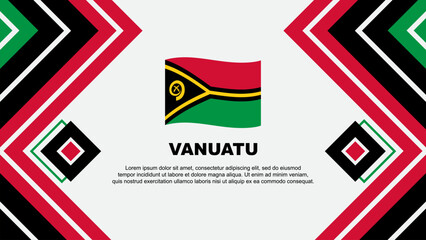 Vanuatu Flag Abstract Background Design Template. Vanuatu Independence Day Banner Wallpaper Vector Illustration. Vanuatu Design