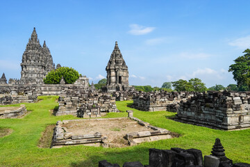 Indonesia, Yogyakarta, April 14, 2024: Prambanan temple Hindu, UNESCO world heritage
